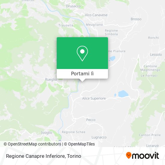 Mappa Regione Canapre Inferiore