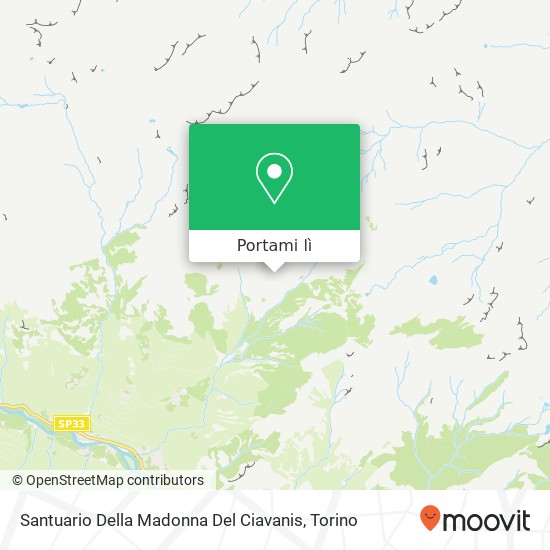 Mappa Santuario Della Madonna Del Ciavanis