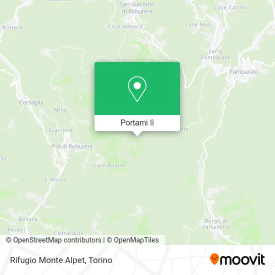 Mappa Rifugio Monte Alpet