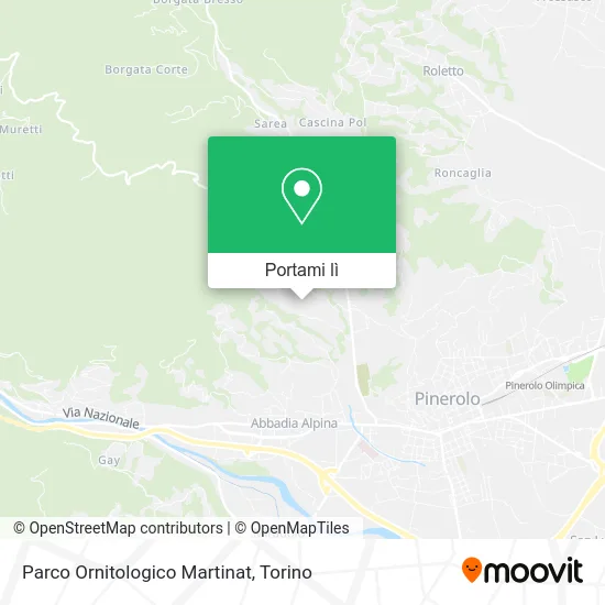 Mappa Parco Ornitologico Martinat