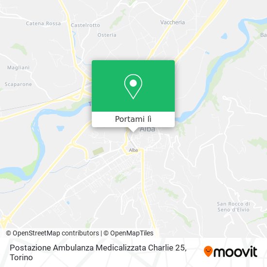 Mappa Postazione Ambulanza Medicalizzata Charlie 25