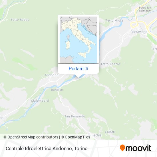 Mappa Centrale Idroelettrica Andonno