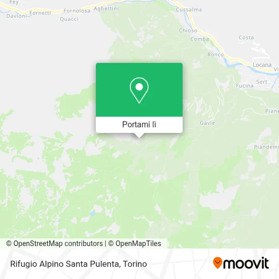 Mappa Rifugio Alpino Santa Pulenta