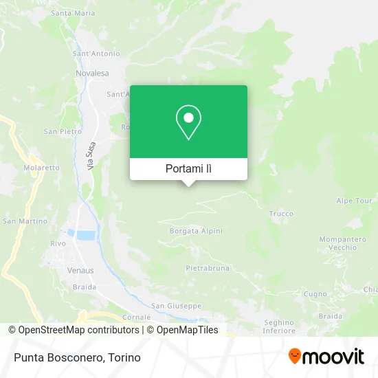 Mappa Punta Bosconero