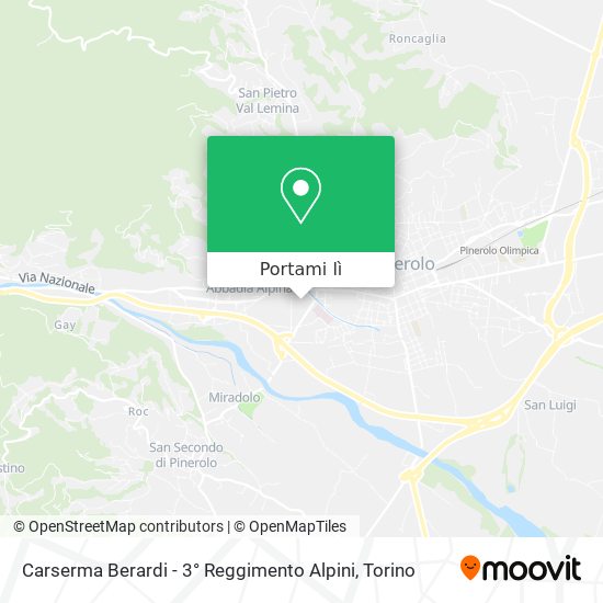 Mappa Carserma Berardi - 3° Reggimento Alpini