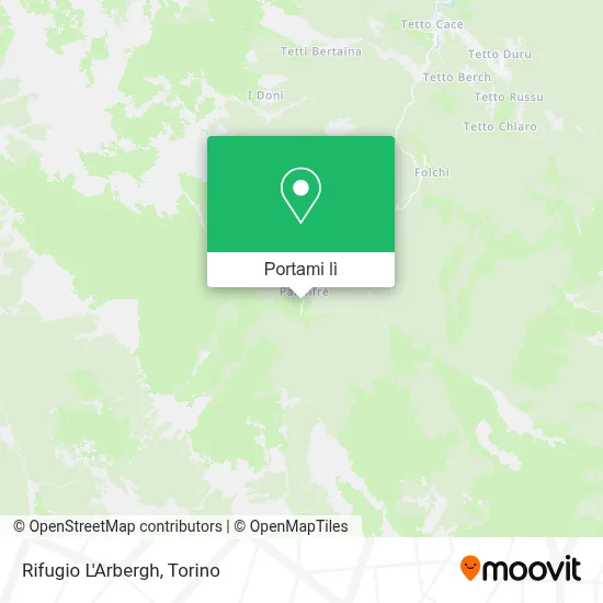 Mappa Rifugio L'Arbergh (Palanfre)