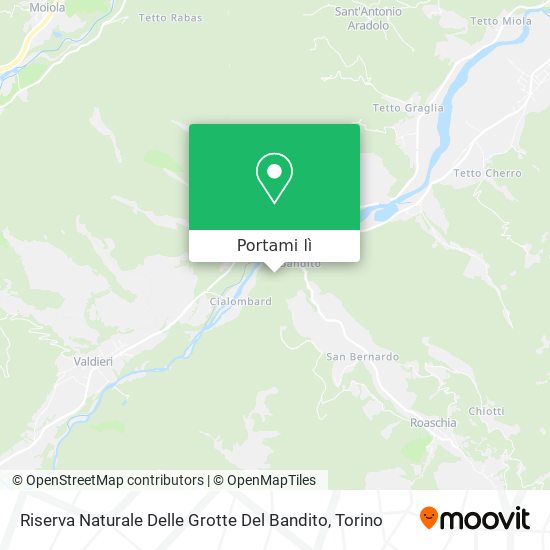 Mappa Riserva Naturale Delle Grotte Del Bandito