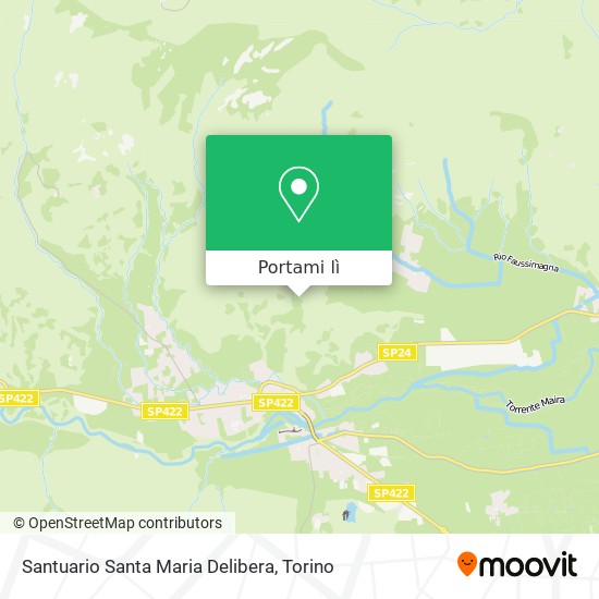 Mappa Santuario Santa Maria Delibera