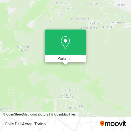Mappa Colle Dell'Arsep