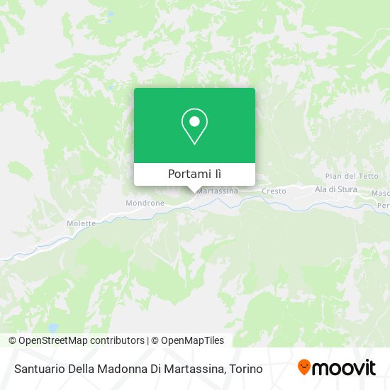 Mappa Santuario Della Madonna Di Martassina