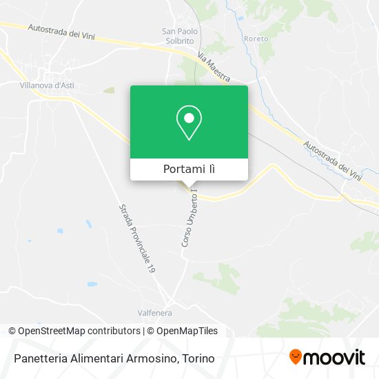 Mappa Panetteria Alimentari Armosino