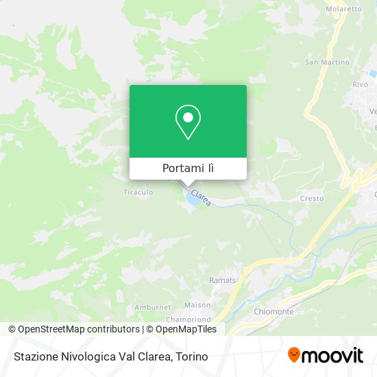 Mappa Stazione Nivologica Val Clarea