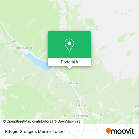 Mappa Rifugio Grongios Martre