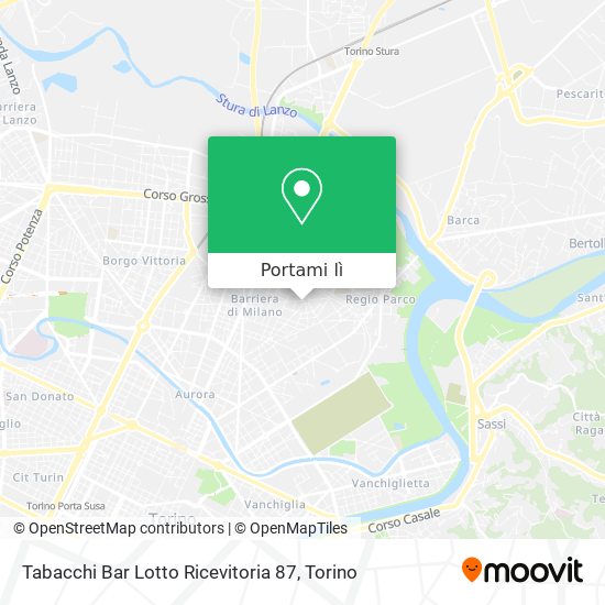 Mappa Tabacchi Bar Lotto Ricevitoria 87