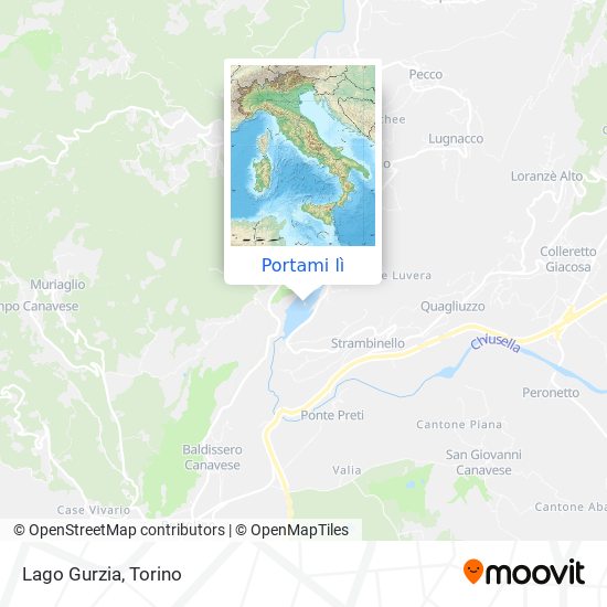 Mappa Lago Gurzia