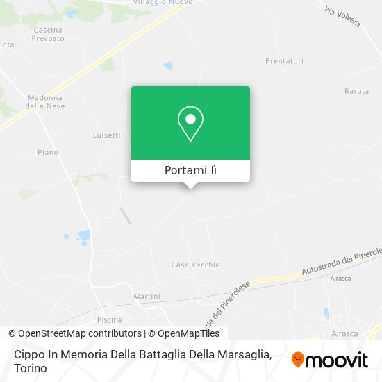 Mappa Cippo In Memoria Della Battaglia Della Marsaglia