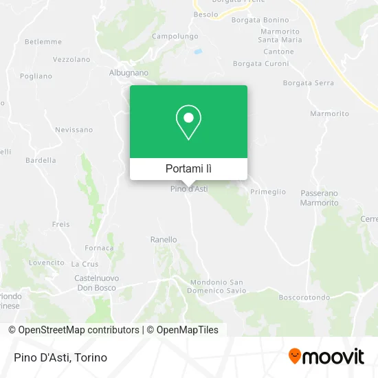 Mappa Pino D'Asti