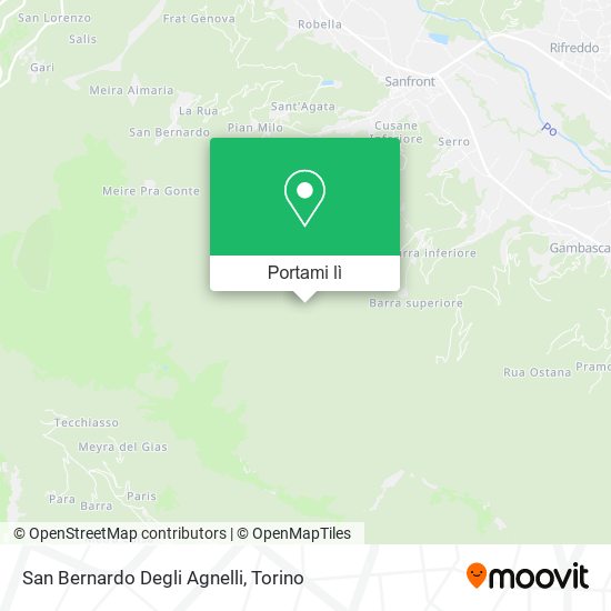 Mappa San Bernardo Degli Agnelli