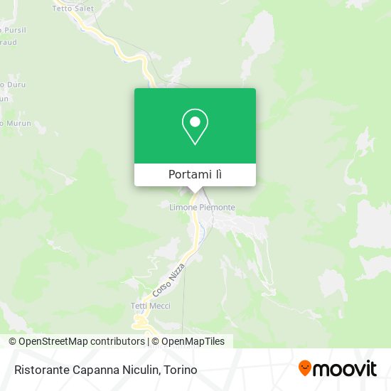 Mappa Ristorante Capanna Niculin