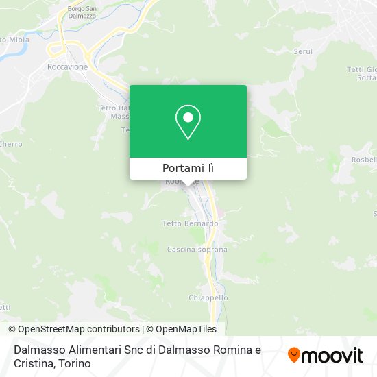 Mappa Dalmasso Alimentari Snc di Dalmasso Romina e Cristina