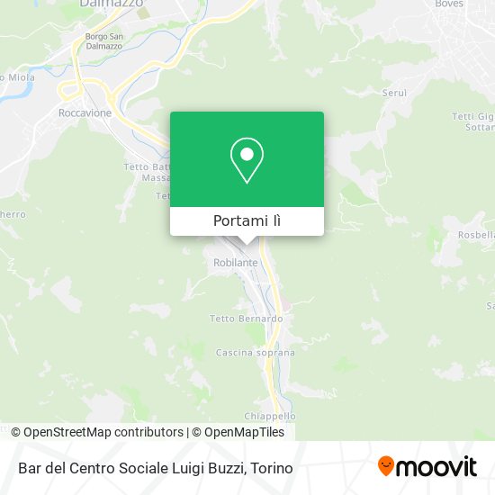 Mappa Bar del Centro Sociale Luigi Buzzi