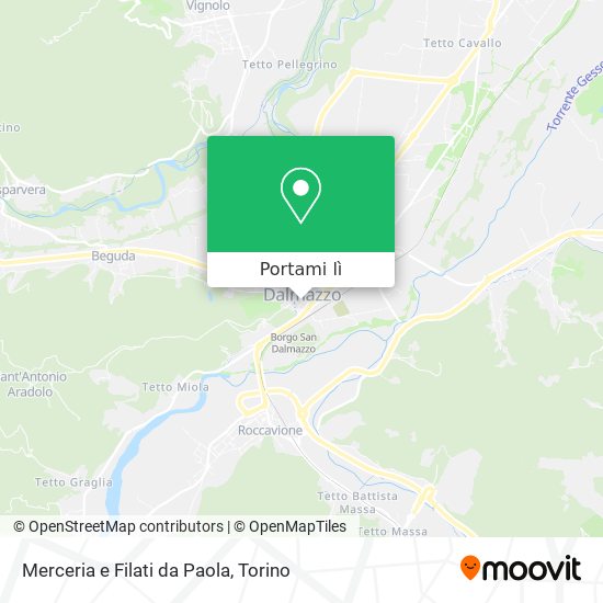 Mappa Merceria e Filati da Paola