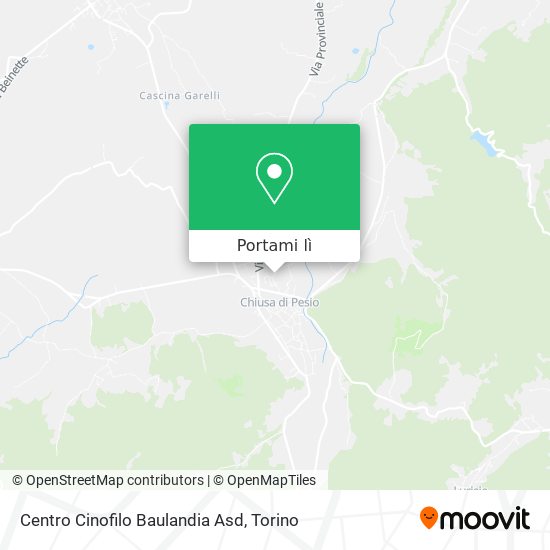 Mappa Centro Cinofilo Baulandia Asd