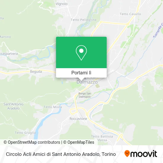 Mappa Circolo Acli Amici di Sant Antonio Aradolo