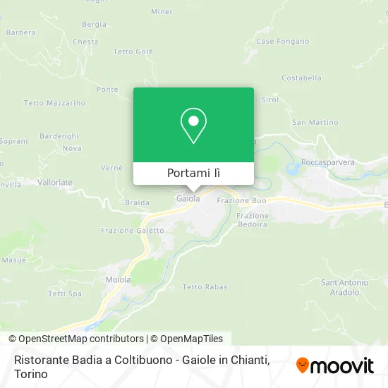 Mappa Ristorante Badia a Coltibuono - Gaiole in Chianti
