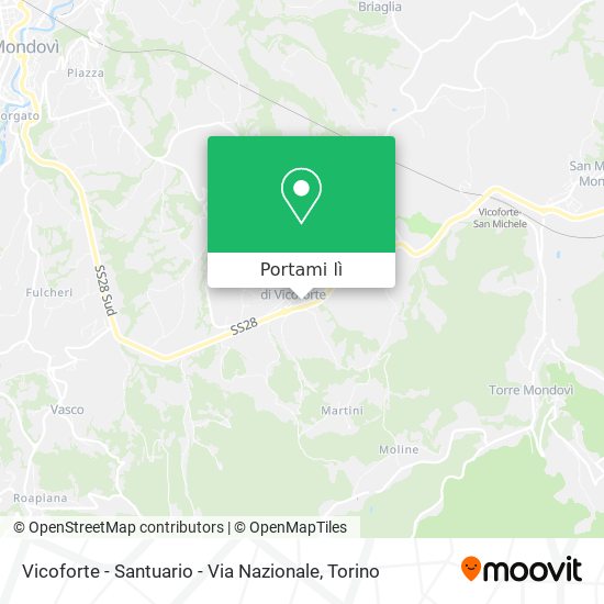 Mappa Vicoforte - Santuario - Via Nazionale