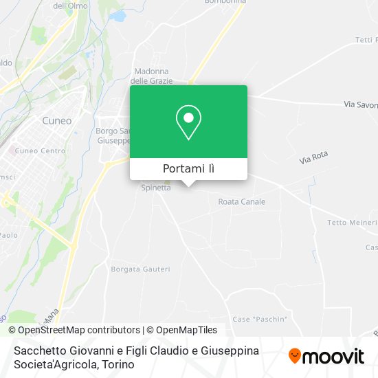 Mappa Sacchetto Giovanni e Figli Claudio e Giuseppina Societa'Agricola