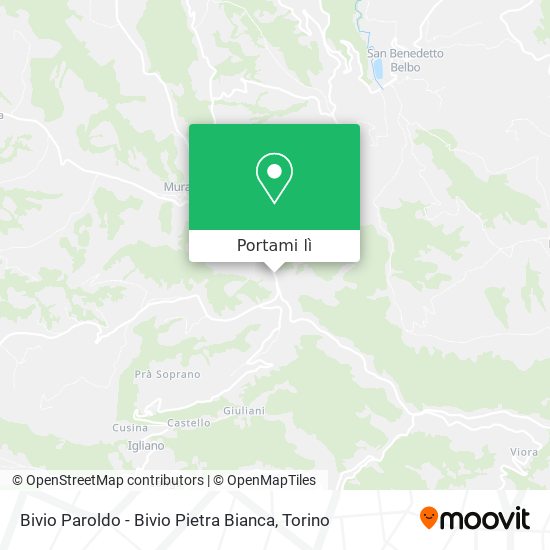 Mappa Bivio Paroldo - Bivio Pietra Bianca