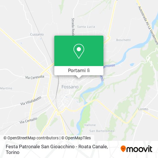 Mappa Festa Patronale San Gioacchino - Roata Canale