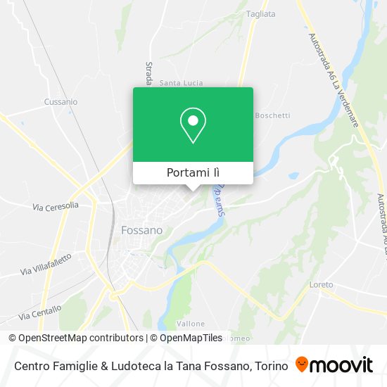 Mappa Centro Famiglie & Ludoteca la Tana Fossano