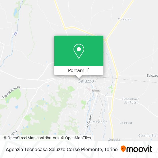 Mappa Agenzia Tecnocasa Saluzzo Corso Piemonte