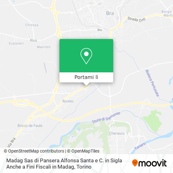 Mappa Madag Sas di Pansera Alfonsa Santa e C. in Sigla Anche a Fini Fiscali in Madag