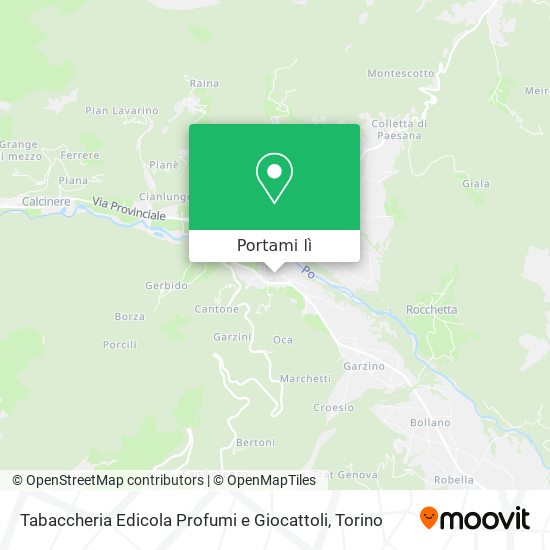 Mappa Tabaccheria Edicola Profumi e Giocattoli