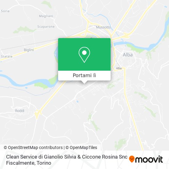 Mappa Clean Service di Gianolio Silvia & Ciccone Rosina Snc Fiscalmente
