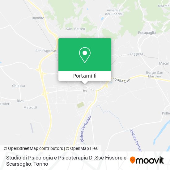 Mappa Studio di Psicologia e Psicoterapia Dr.Sse Fissore e Scarsoglio