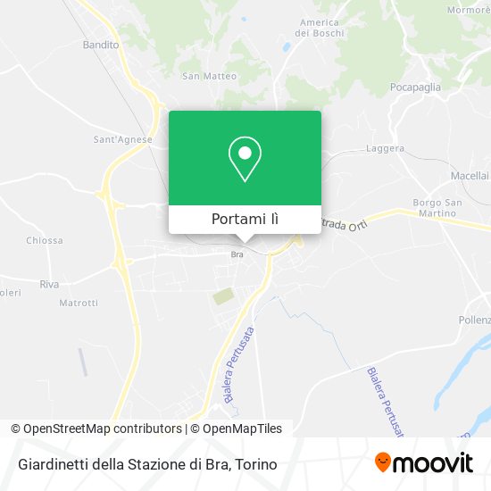 Mappa Giardinetti della Stazione di Bra