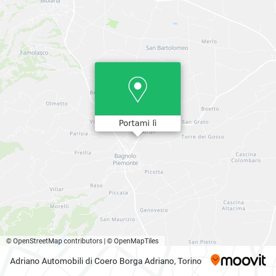 Mappa Adriano Automobili di Coero Borga Adriano