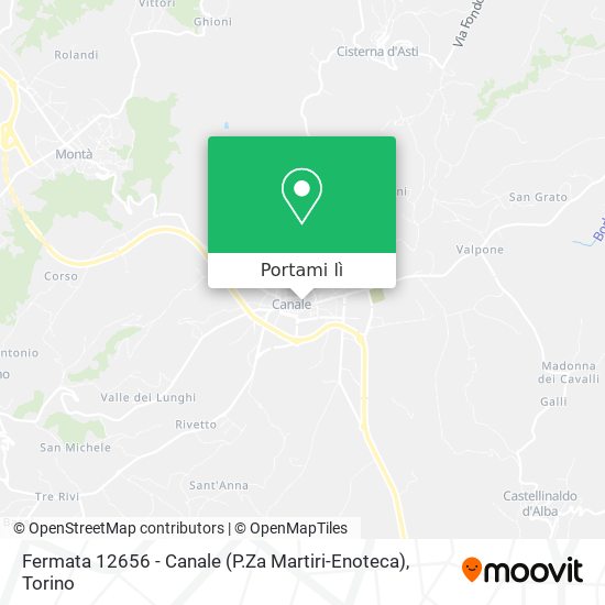 Mappa Fermata 12656 - Canale (P.Za Martiri-Enoteca)