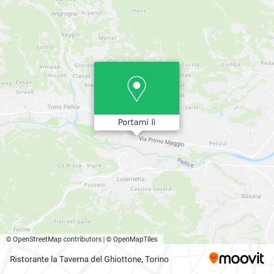 Mappa Ristorante la Taverna del Ghiottone