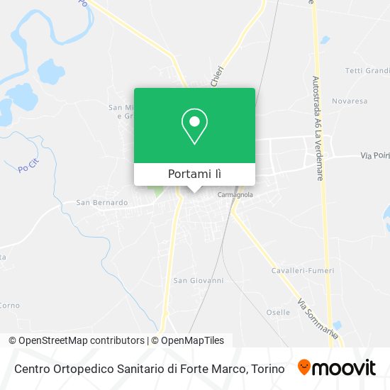 Mappa Centro Ortopedico Sanitario di Forte Marco