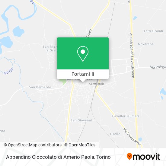 Mappa Appendino Cioccolato di Amerio Paola
