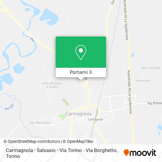 Mappa Carmagnola - Salsasio - Via Torino - Via Borghetto