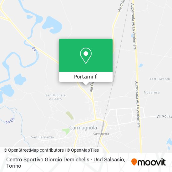 Mappa Centro Sportivo Giorgio Demichelis - Usd Salsasio