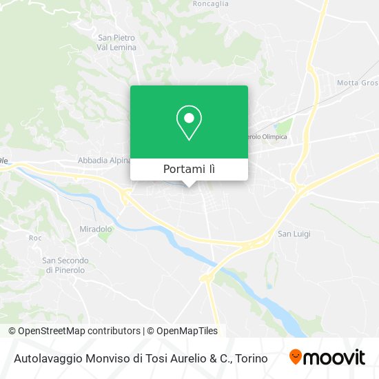 Mappa Autolavaggio Monviso di Tosi Aurelio & C.