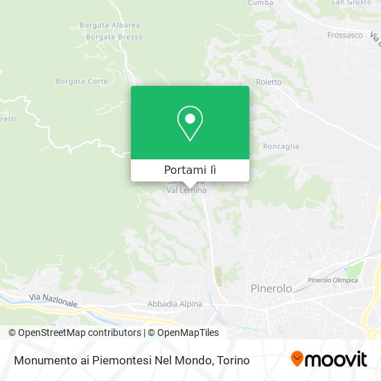 Mappa Monumento ai Piemontesi Nel Mondo