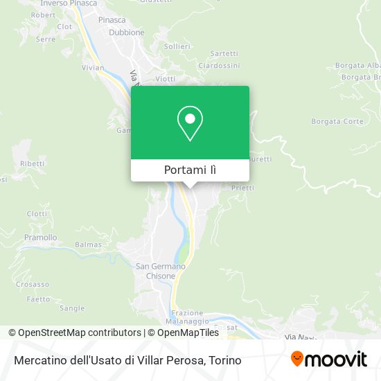 Mappa Mercatino dell'Usato di Villar Perosa